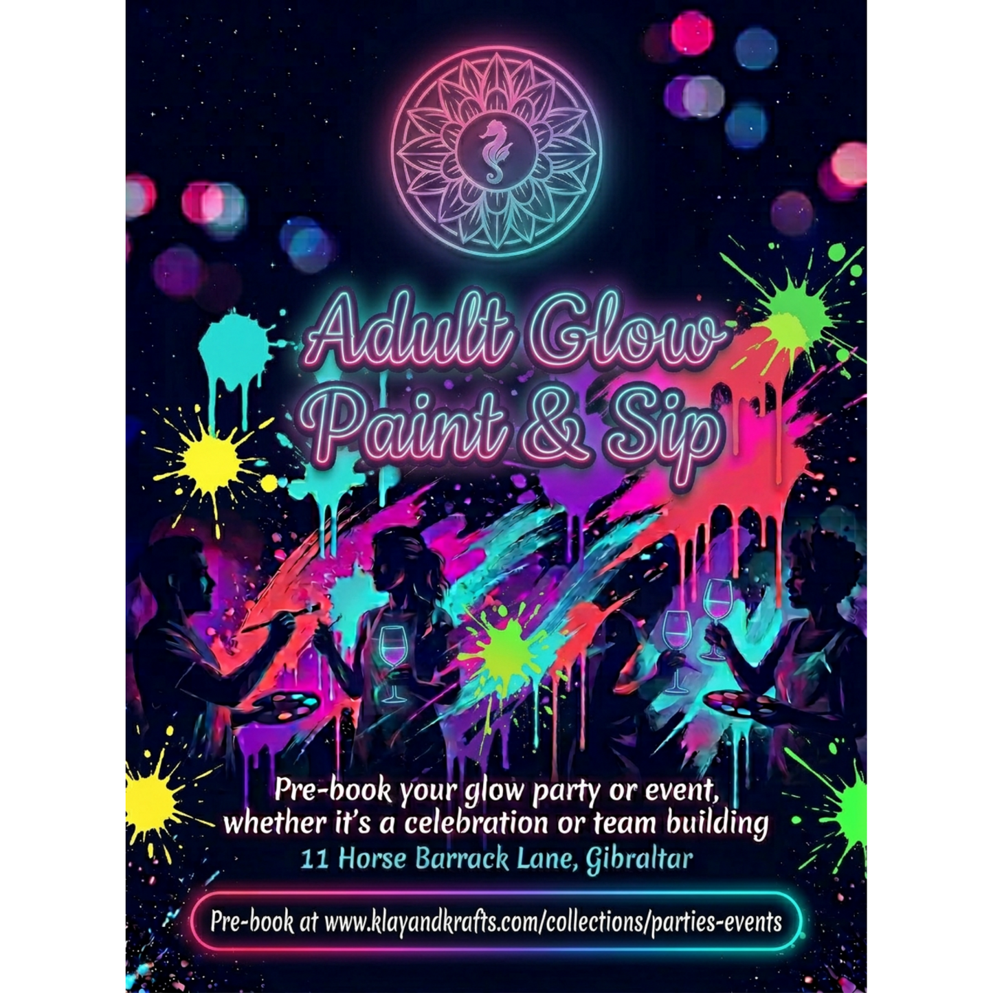Adult - Neon Glow Painting - 1.5hr - £25 per person