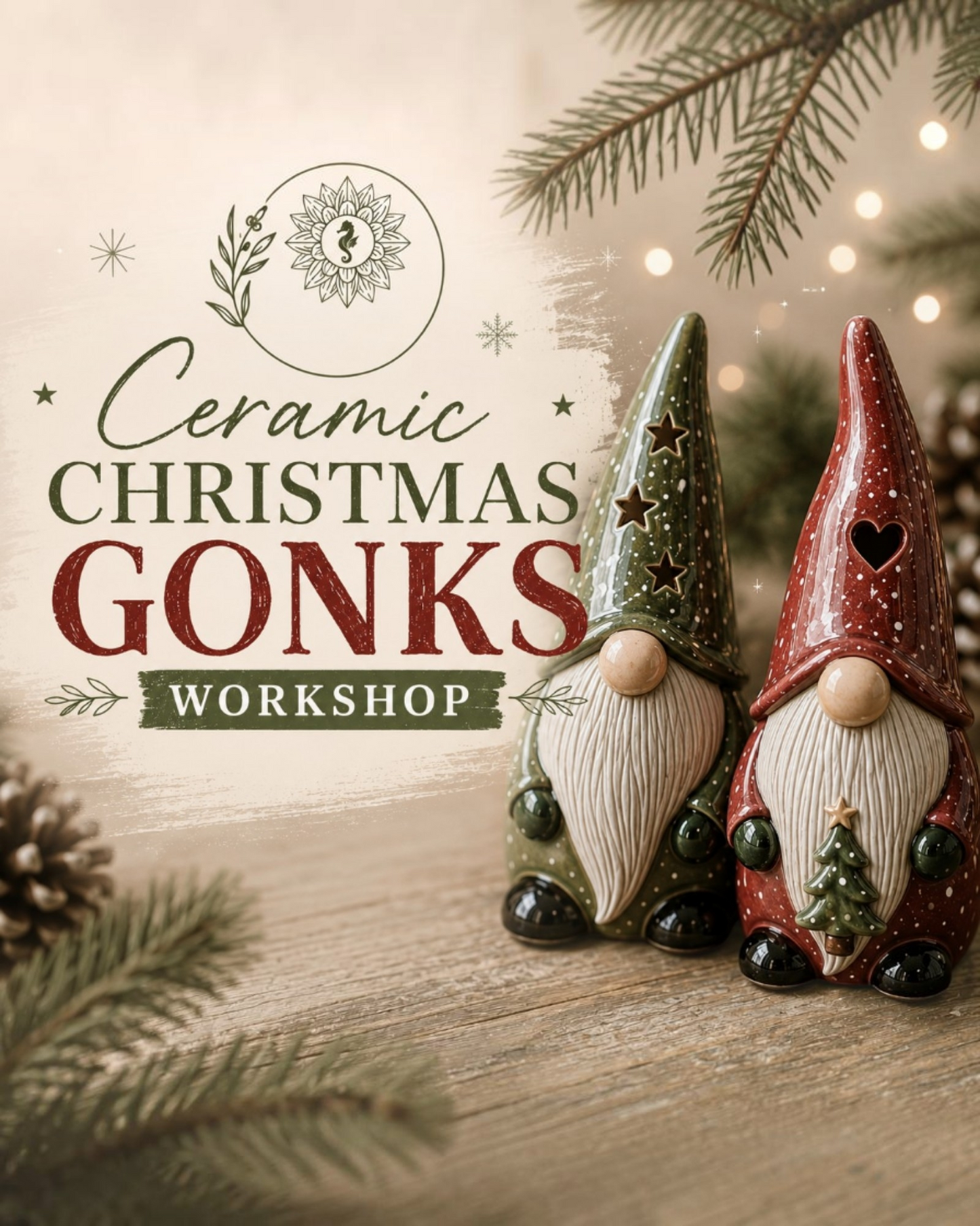 Ceramic Christmas Gonks Workshop - Sunday 8th November