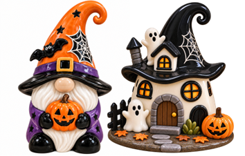 Ceramic Halloween Gonk & Witch House Workshop