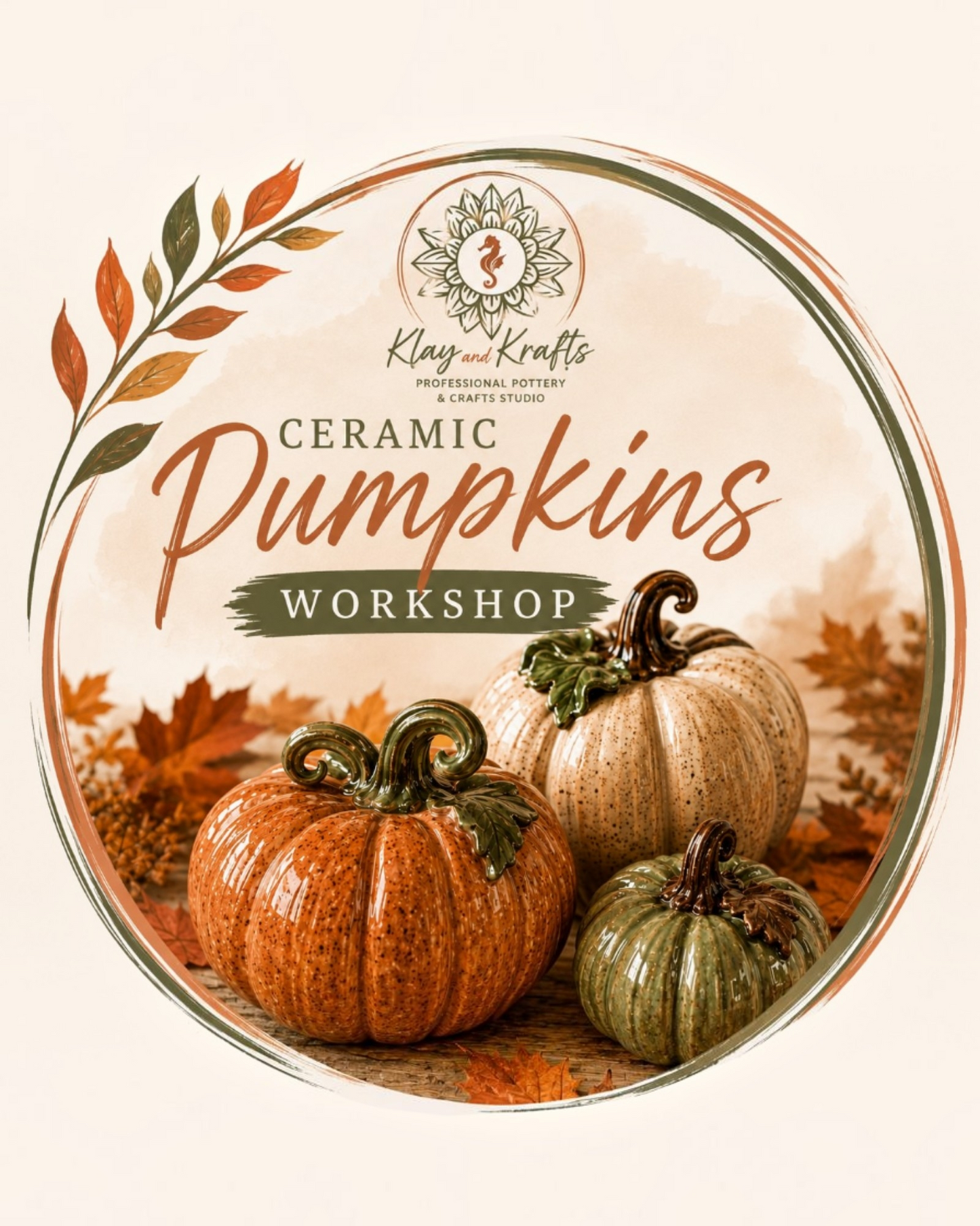 Ceramic Pumpkins Workshop - Sunday 6th September